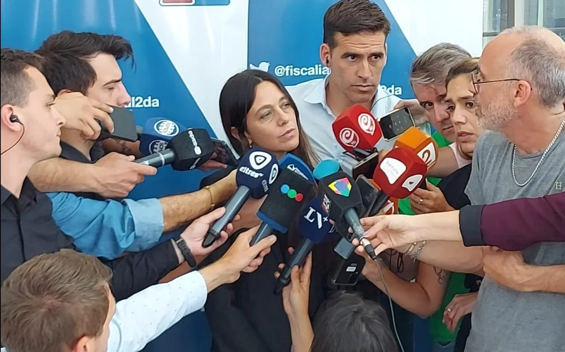 Fiscal Gisela Paolicelli, en conferencia de prensa sobre lo acontecido en el Hospital Provincial.