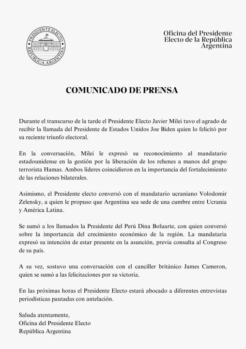 La Oficina de Milei se confundió de Cameron y agradeció al director del Titanic