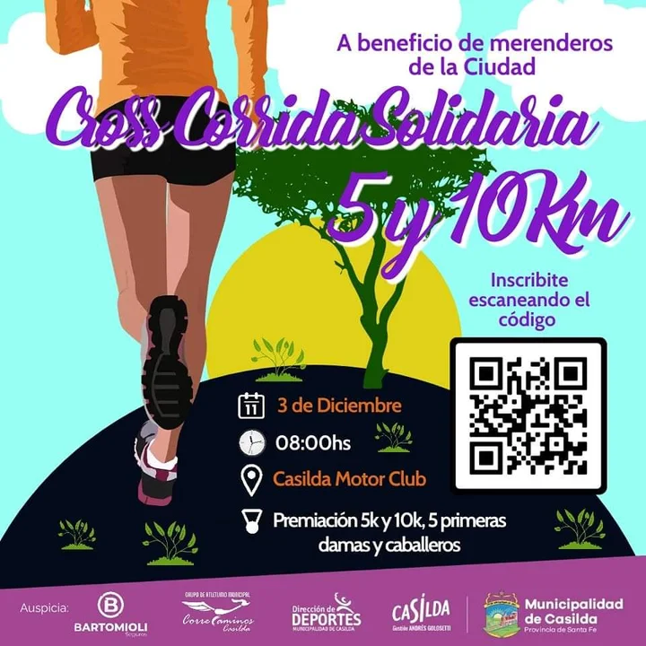 Cross Corrida Solidaria: actividad a beneficio de los merenderos de la ciudad