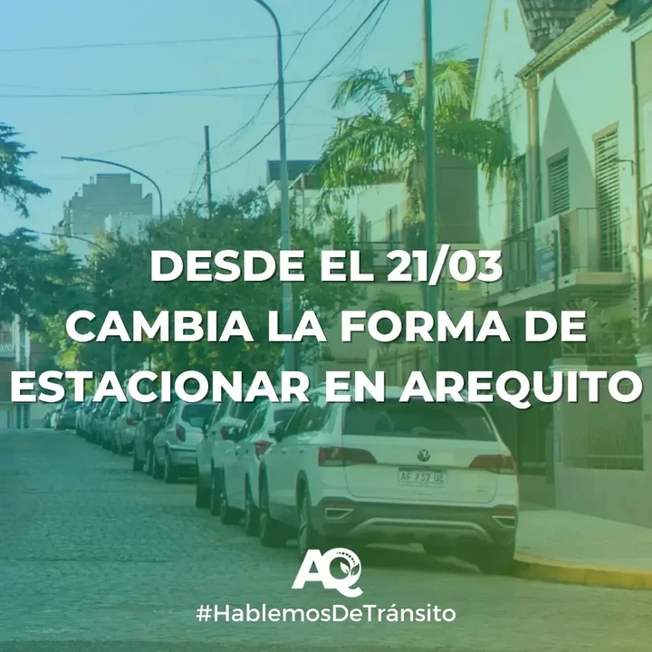 Cambio en la forma de estacionamiento en Arequito