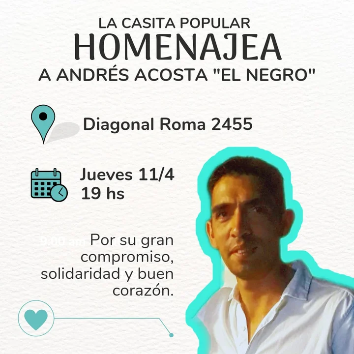 La Casita Popular homenajeará a Andrés a Acosta