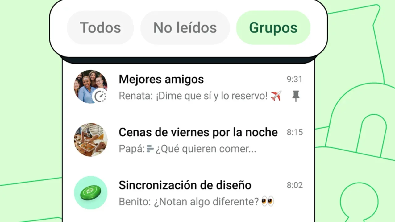 WhatsApp sumó filtros para organizar y gestionar mejor los chats