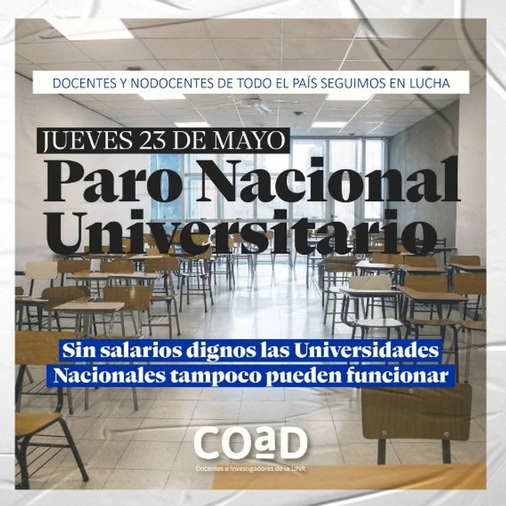 Docentes y no docentes de la UNR adhieren al paro nacional universitario