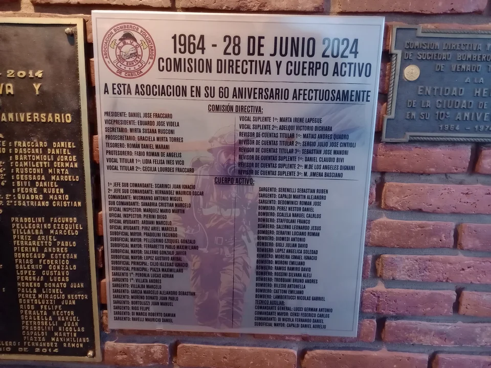 Los Bomberos de Casilda conmemoraron su aniversario número 60