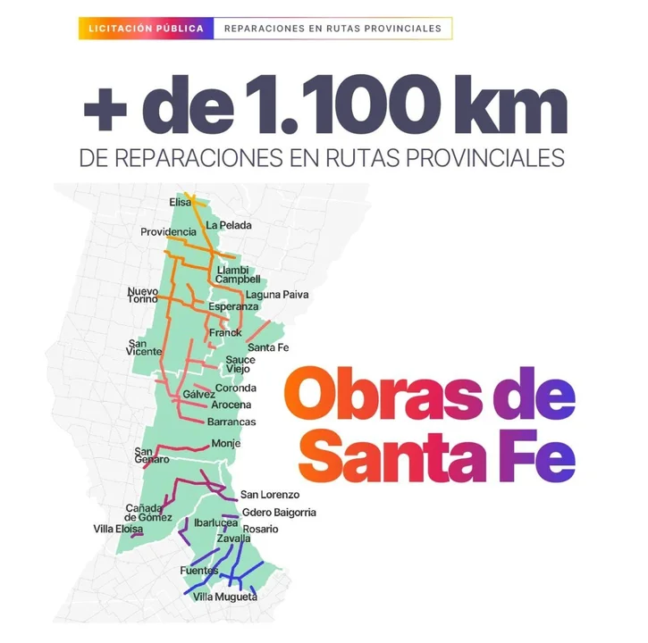 Se licitó reparaciones para más de 1.000 kilómetros de rutas