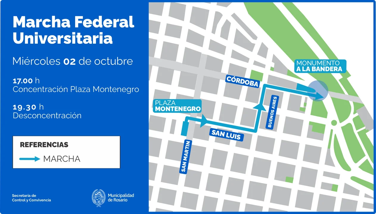 Dónde serán los cortes de tránsito por la Marcha Federal Universitaria