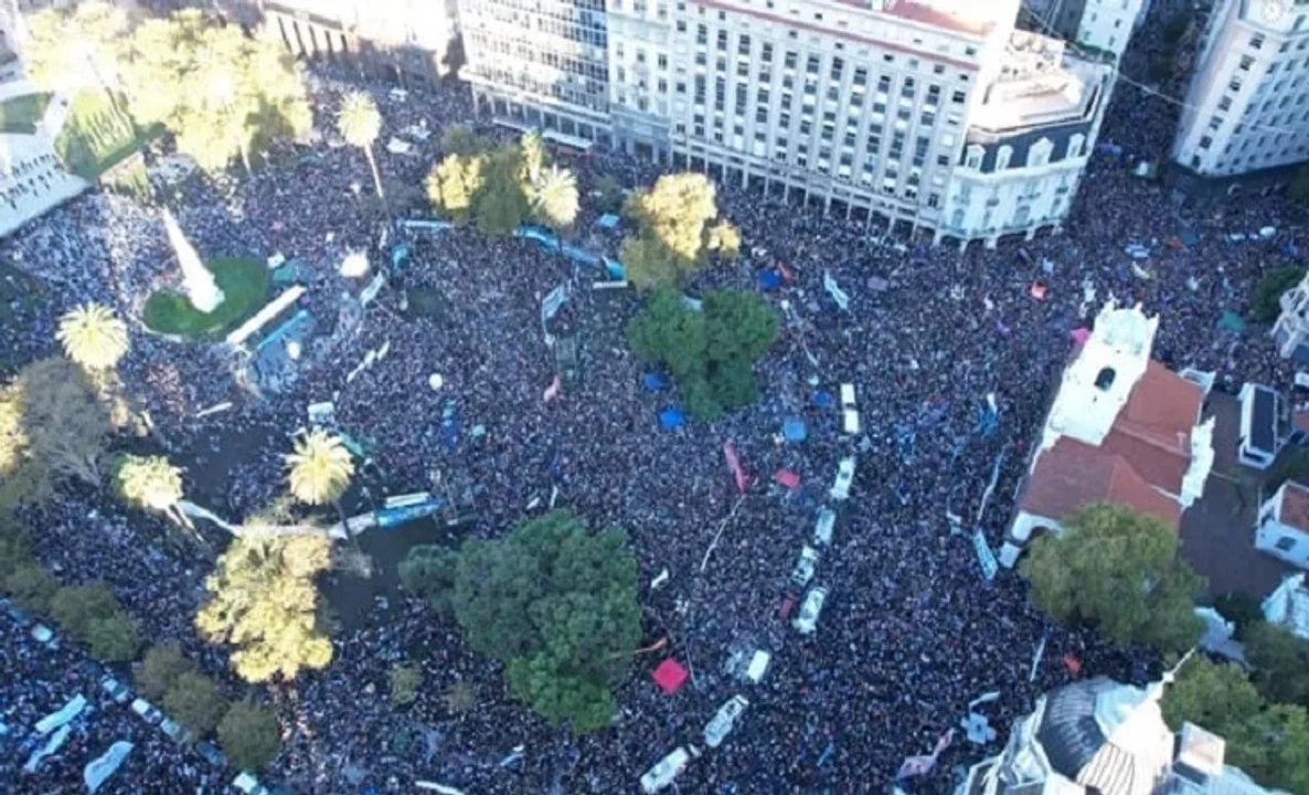 Las imágenes aéreas que dejó la marcha por la universidad pública