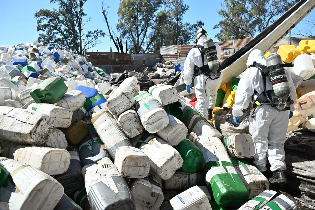 Provincia y MPA detectaron tratamiento clandestino de envases de fitosanitarios