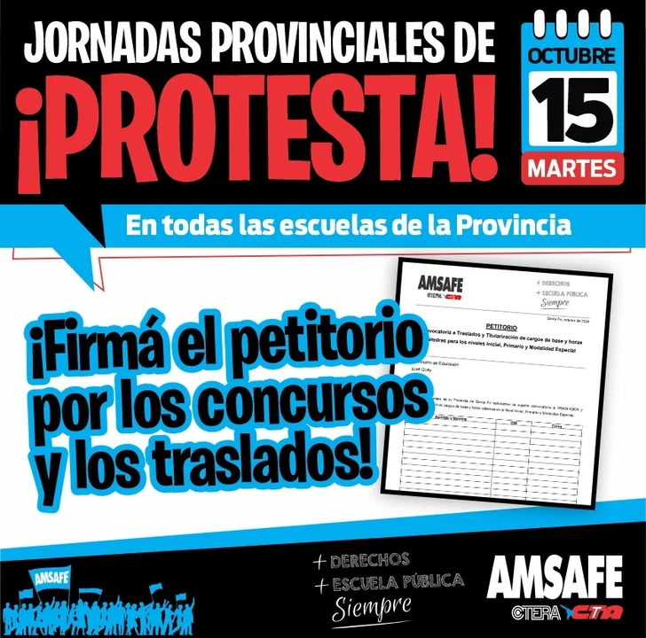 Se desarrolla la primera jornada de protesta en las escuelas de toda la provinicia