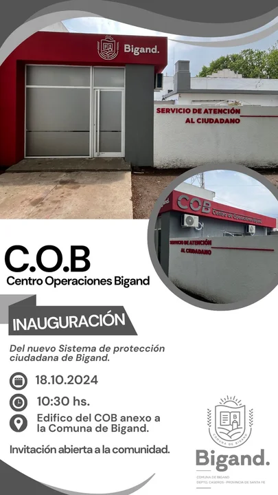 Bigand inauguró el Centro de Operaciones con 72 cámaras de alta definición