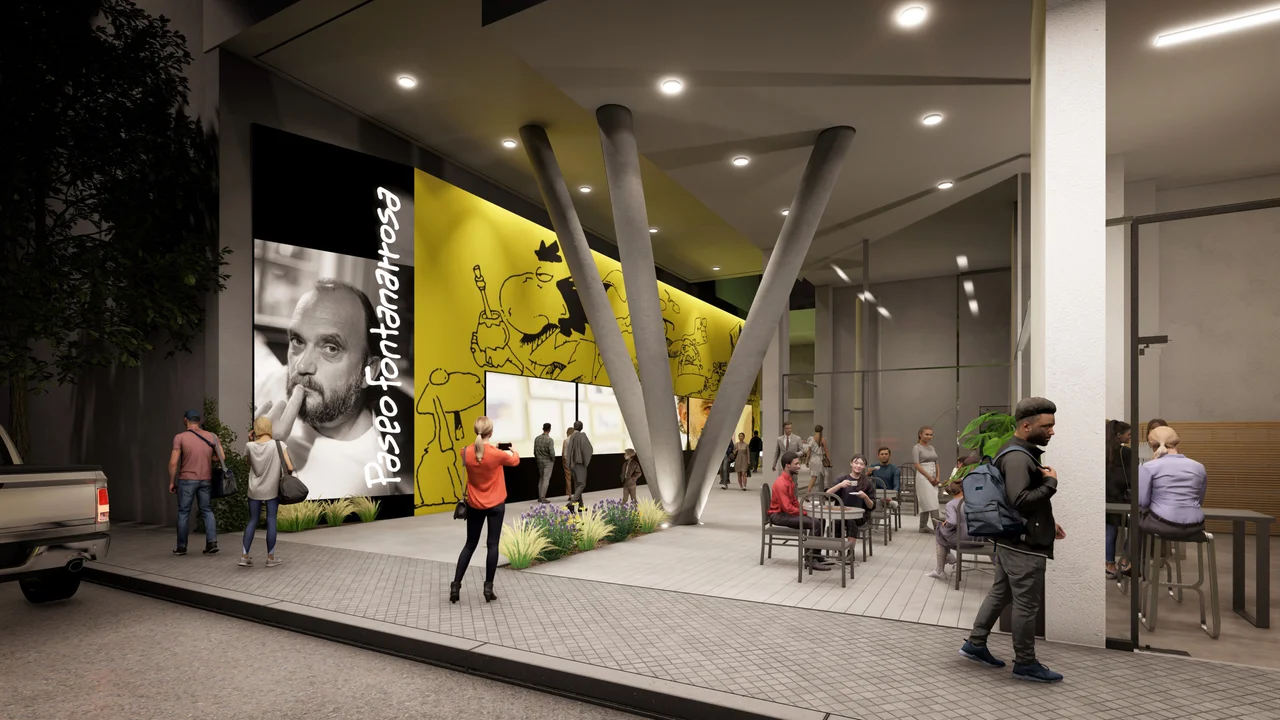 Iconcenter: cómo será el paseo peatonal que homenajeará a Fontanarrosa