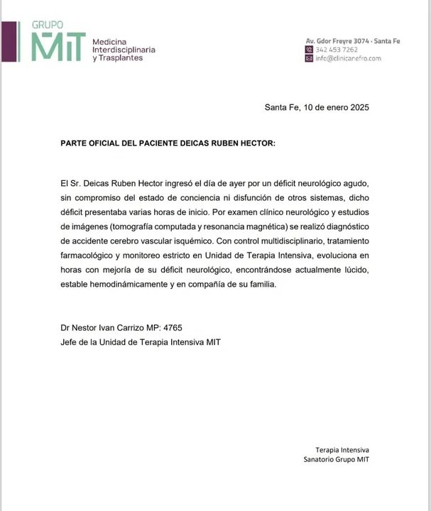 Qué se sabe de la salud de "Cacho" Deicas, cantante de Los Palmeras