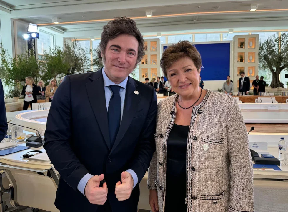 Milei tiene otra vez cita con la titular del FMI.