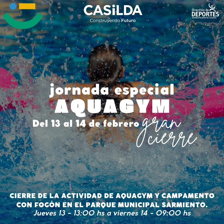 Se viene el cierre de Aquagym con campamento y fogón