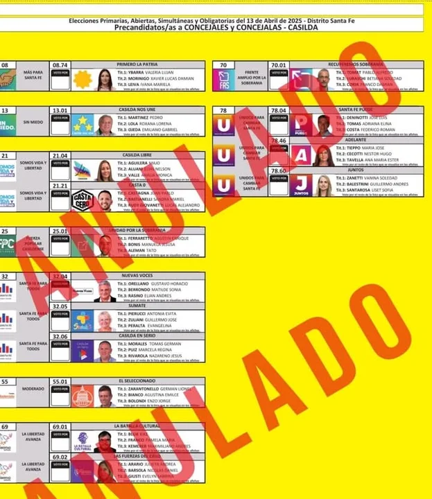 Estas son las boletas que se van a utilizar en la ciudad de Casilda