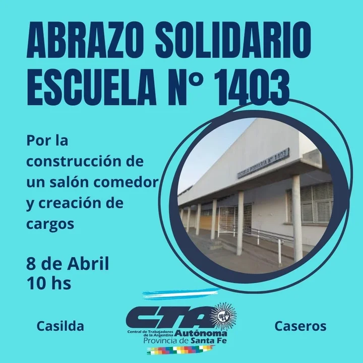 Realizarán un abrazo solidario a la Escuela 'Héroes del ARA San Juan'
