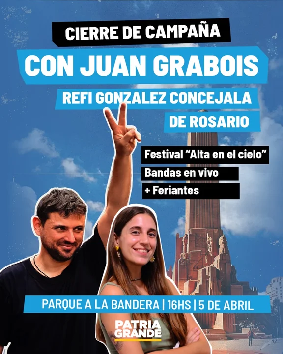 Juan Grabois llega a Rosario para apoyar a la candidata a concejal de Patria Grande