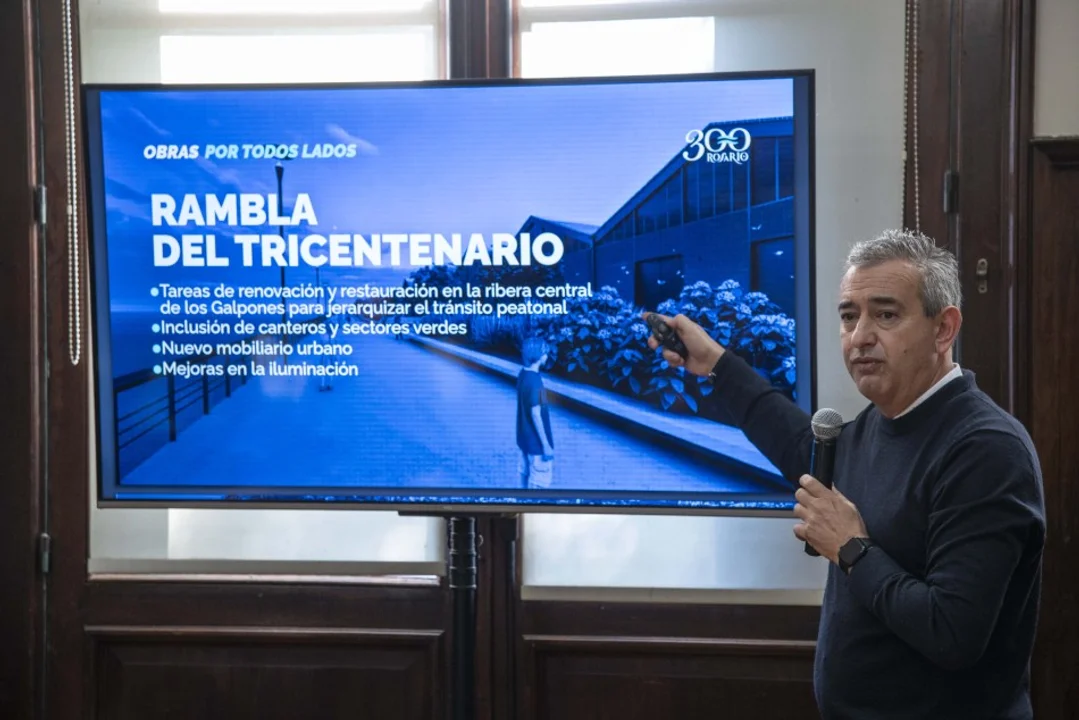Javkin brindó detalles sobre las obras de revitalización entre La Fluvial y el Parque España