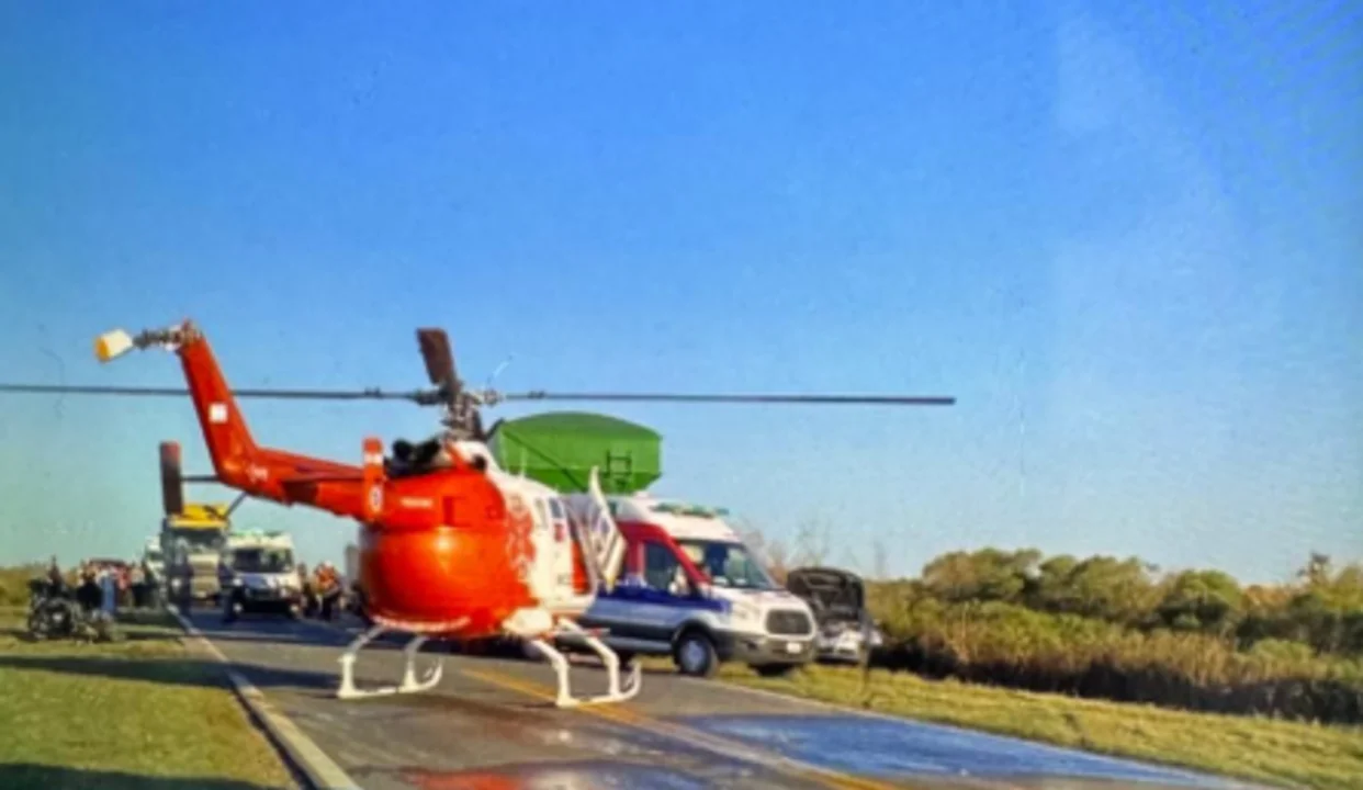 Accidente entre un auto y una moto en la ruta 178
